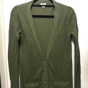 Mossimo lightweight olive cardigan M